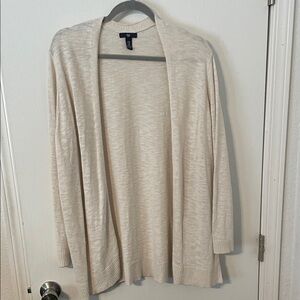 GAP Women's Cream Open-Front Cardigan